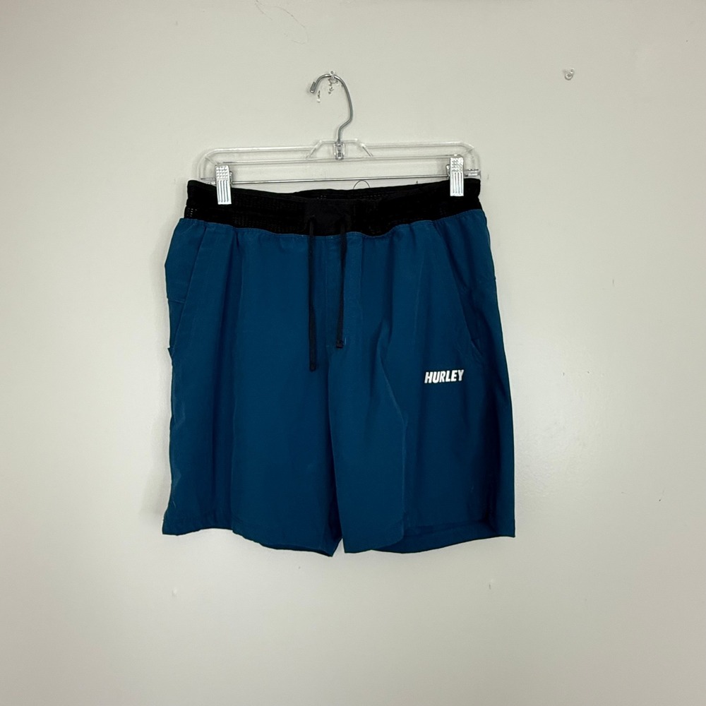 Hurley Shorts Mens Small Blue CZ6496 Phantom Mesh Waist Active Surf Boardshorts - Picture 2 of 7